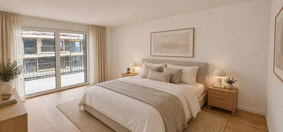 First-time occupancy with plenty of living space and a terrace of approximately 46m² – photo 4 of 9