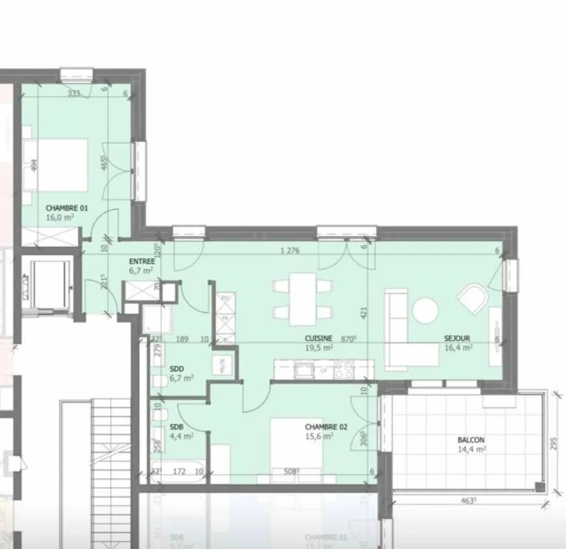 Appartement de 3.5 pièces à Marly – photo 18 sur 19