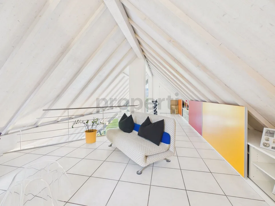 Bright 3.5-room attic apartment with lake view in Uster