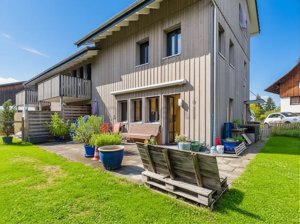 Casa a schiera di 4 locali di nuova costruzione con giardino privato in una posizione naturale tranquilla