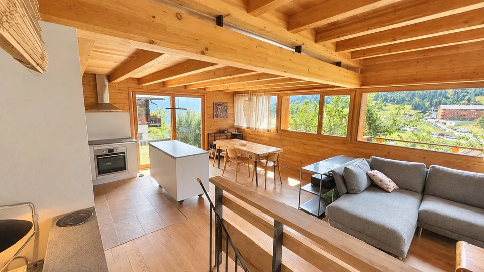 SAISON WINTER 2027 - Chalet mit 4 Zimmern, Balkon und schöner Aussicht auf den Crêt – Foto 2 von 8