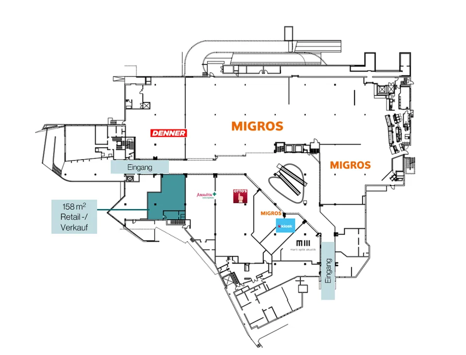 158 m² Retail-/Verkaufsfläche gegenüber Migros & Denner – Foto 3 von 9