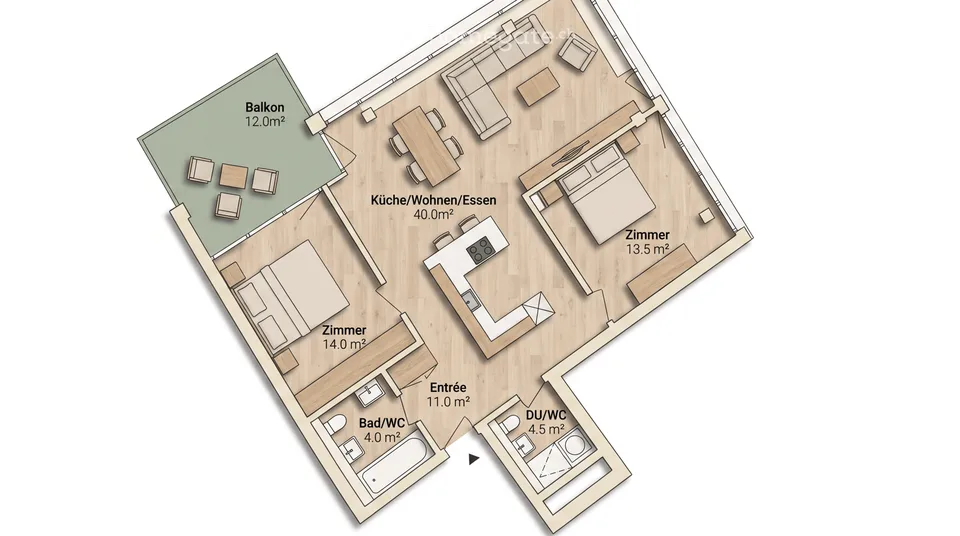3.5 Zimmer Wohnung in Kriens – Foto 12 von 13
