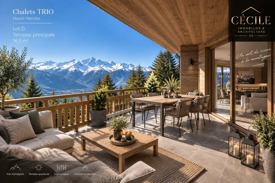 HAUTE-NENDAZ – NEUES 3,5-ZIMMER-WOHNUNG MIT GROßER TERRASSE – Foto 2 von 12