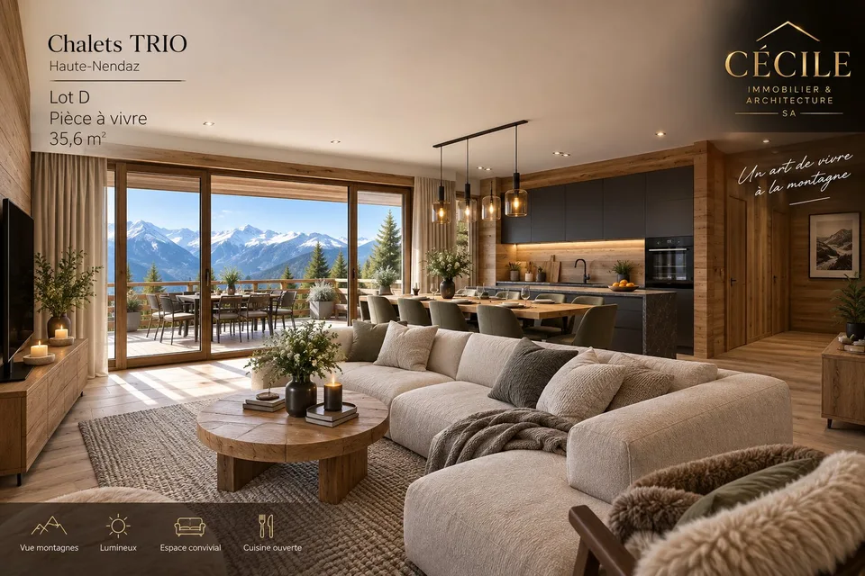HAUTE-NENDAZ – NEUES 3,5-ZIMMER-WOHNUNG MIT GROßER TERRASSE – Foto 5 von 12
