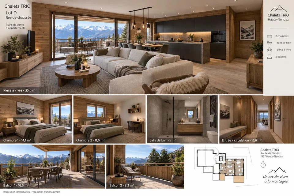 HAUTE-NENDAZ – NEUES 3,5-ZIMMER-WOHNUNG MIT GROßER TERRASSE – Foto 3 von 12