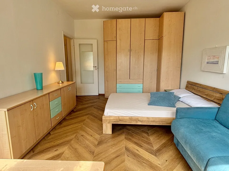 Einzimmerwohnung eingerichtet, separate Küche, Seeblick in Campione – Foto 3 von 5
