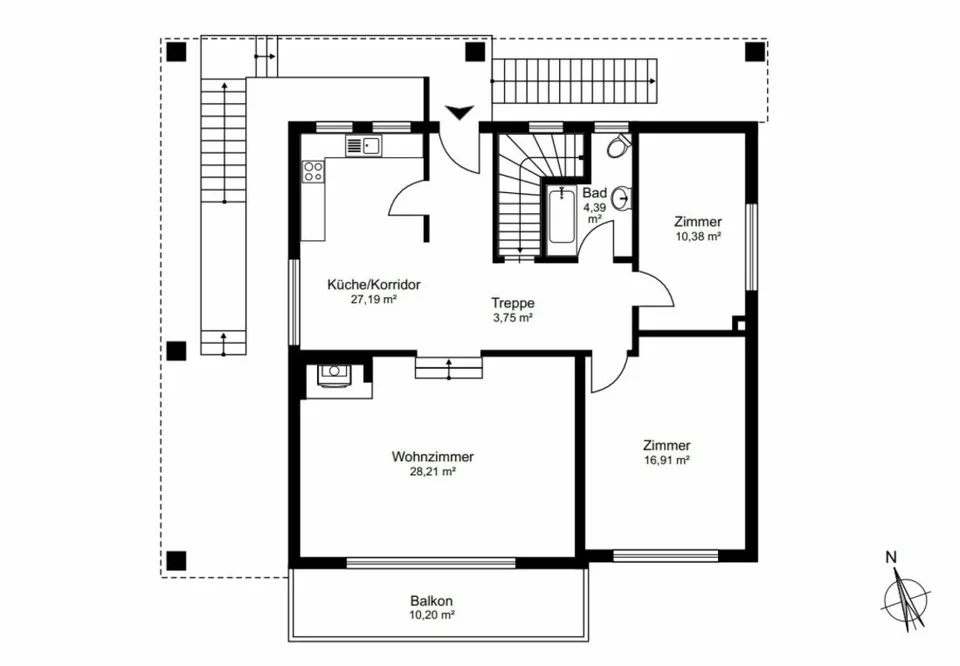 Freistehendes Einfamilienhaus mit Umschwung – Foto 29 von 30
