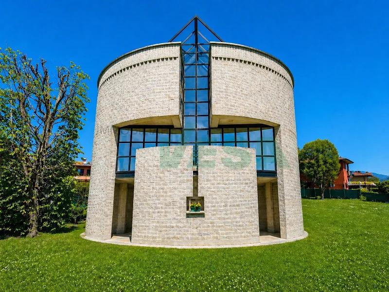 Iconica villa "Casa Rotonda" firmata Mario Botta con bel giardino – Foto 11 von 13