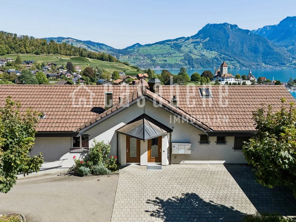 Vista mozzafiato e priva di ostacoli sulla baia di Spiez, le montagne e il lago! – foto 2 di 9