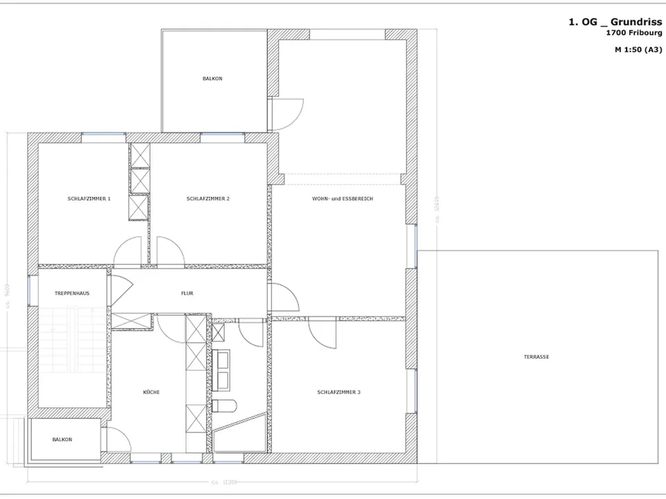 Parc Guintzet: Maison 2 appartements / Haus mit Garten in Fribourg – Foto 20 von 21