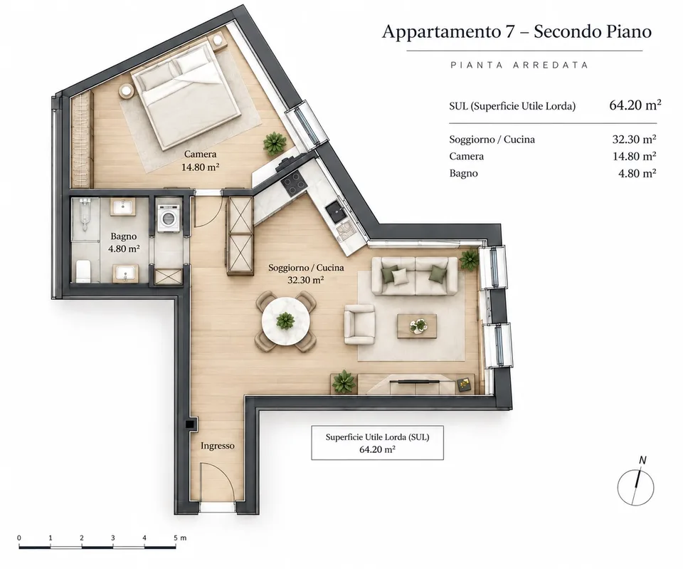2.5 locali completamente rinnovato a Breganzona – luminoso, tranquillo e ben servito – Foto 21 von 24