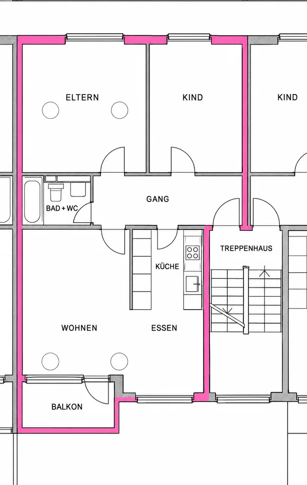 Helle 3.5-Zimmer-Wohnung mit Balkon an ruhiger Lage – Foto 9 von 12