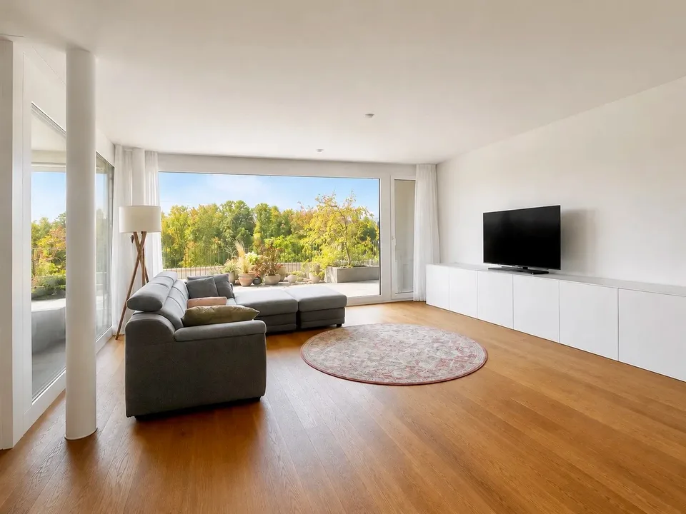 Reserviert: Grosszügige 4.5-Zimmer-Terrassenwohnung mit Aussicht auf die Reuss und das Naturschutzgebiet – Foto 2 von 13