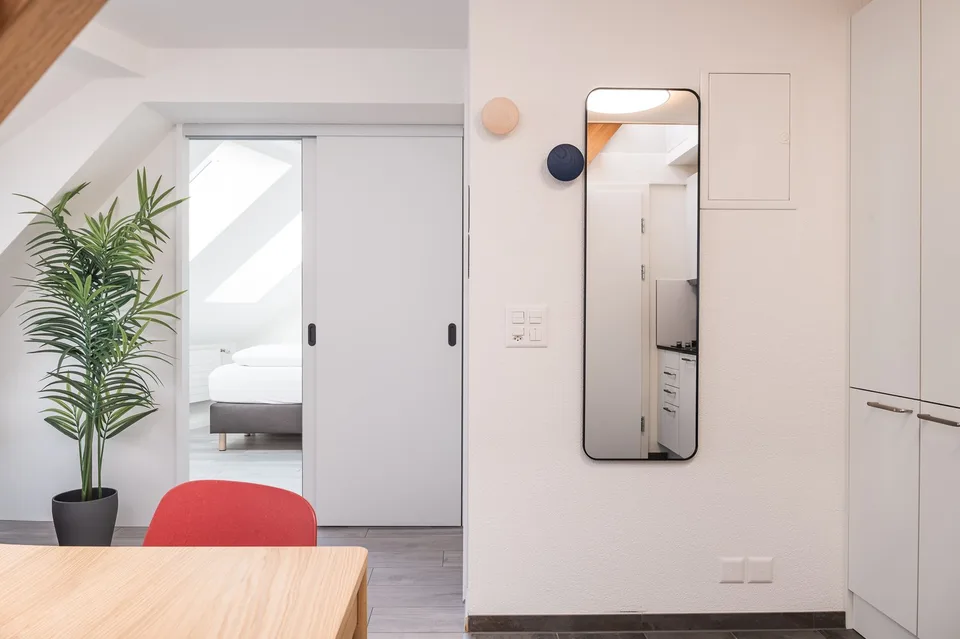 Möbliertes 2.5-Zimmer-Penthouse mit grosser Dachterrasse in Zürich – Foto 7 von 11