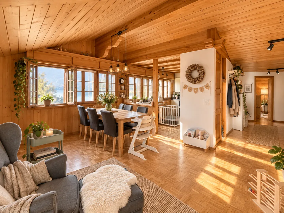 Charmante 4-Zimmer-Wohnung mit Balkon in Leissigen – Foto 2 von 11