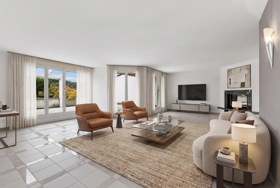 5.5-Zimmer - Maisonette Terrassenwohnung mit 51 m2 Terrasse und 315 m2 Gartenanteil – Foto 3 von 25