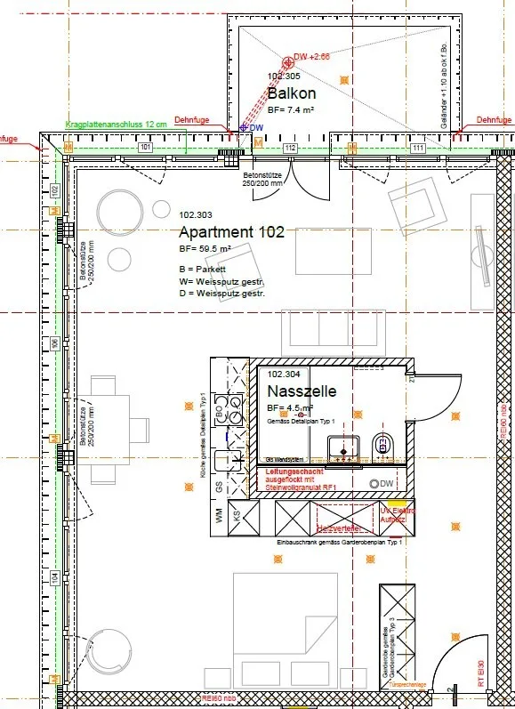 Helle Loft-Wohnung mitten in Zürich-Oerlikon – Foto 6 von 6