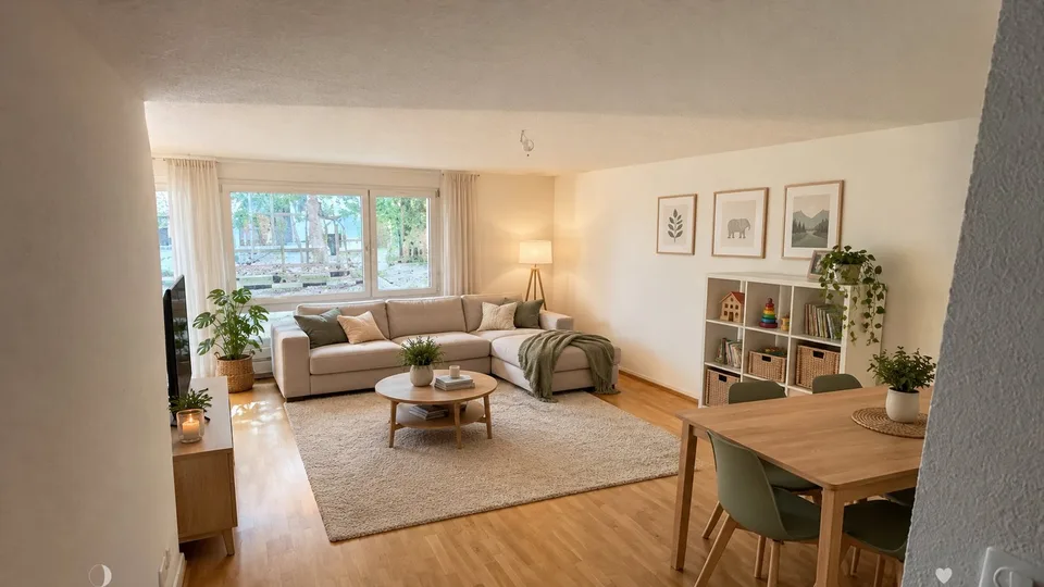Helle 4.5-Zimmer-Wohnung im Erdgeschoss mit Gartensitzplatz – Foto 2 von 11