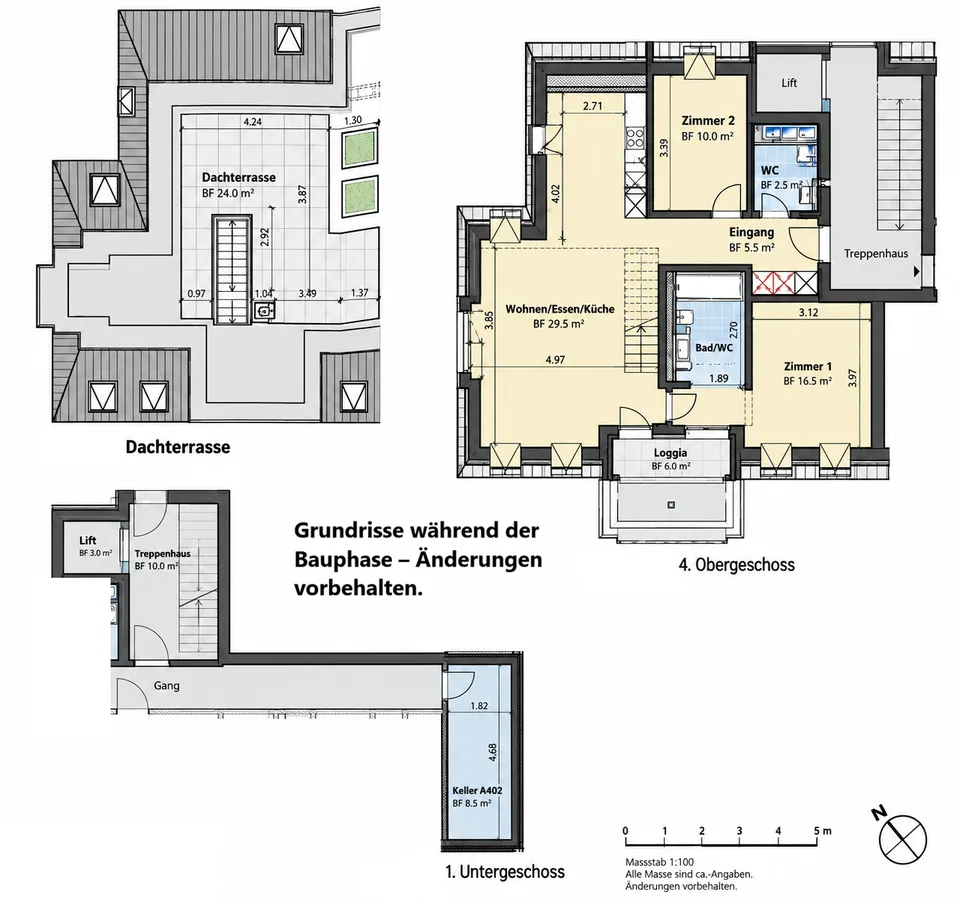 Erstbezug - Wohnen über den Dächern von Höngg – zentral mit eigener Dachterrasse und Weitblick – Foto 11 von 11