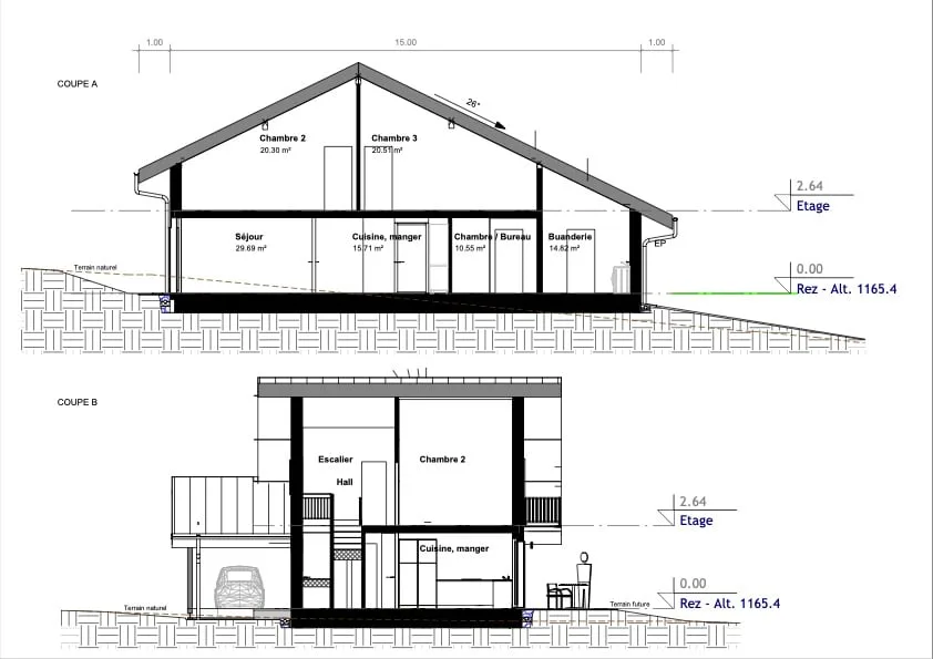 VILLA C - ZU VERKAUFEN - Villa/Chalet nach Plan - (zwei Schritte von der Vue des Alpes) – Foto 7 von 14