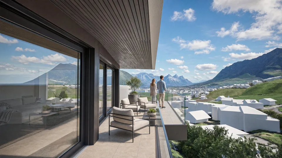 Abitare spazioso con vista panoramica - appartamento 5½ locali a Ennetmoos – foto 3 di 9