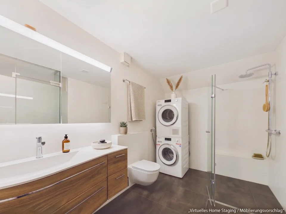 Panoramic view of St. Gallen with gallery, fireplace, and private laundry tower – photo 9 of 11