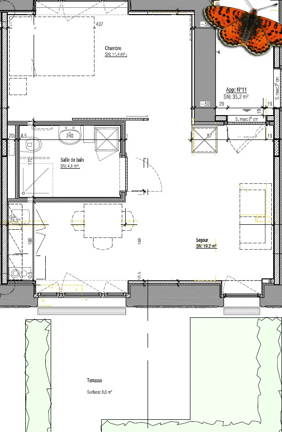 1½ pièces - Avec une terrasse! – photo 8 sur 8