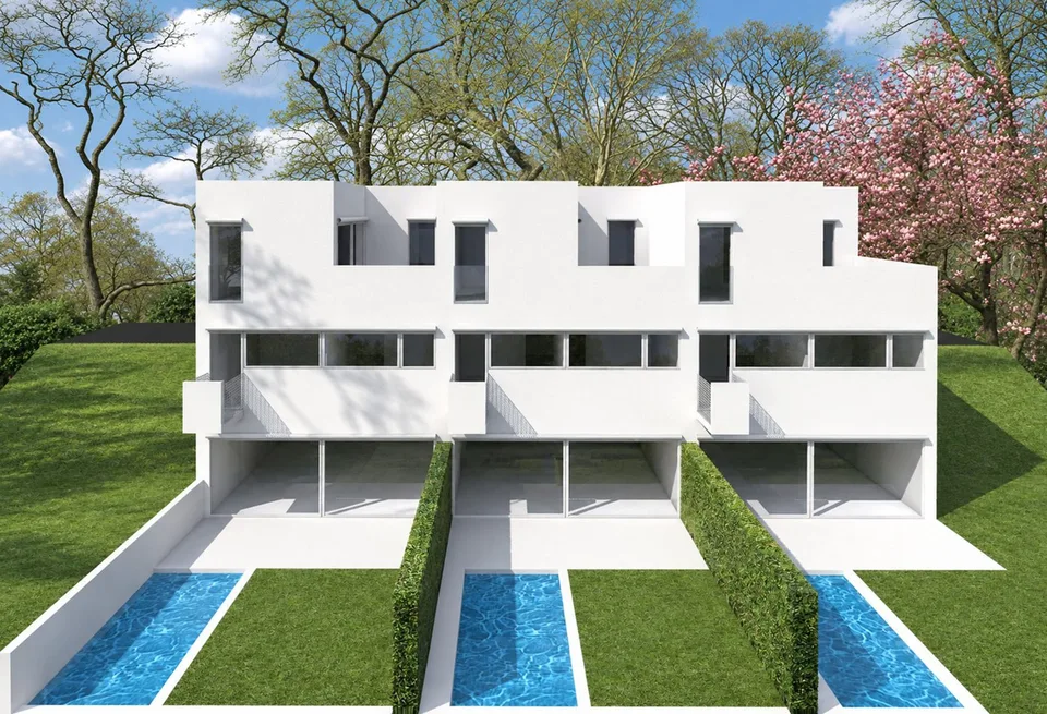 Maison mitoyenne en construction avec piscine à Villa Luganese – photo 5 sur 7