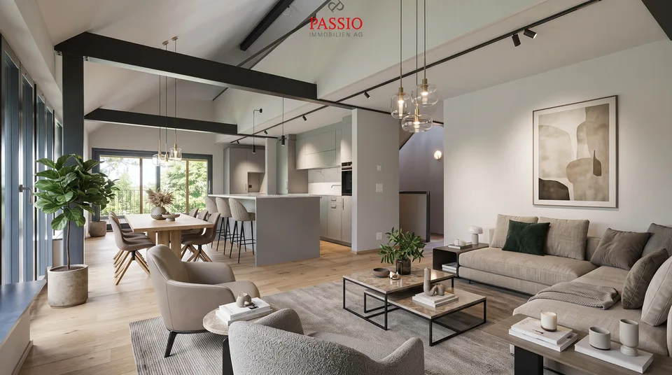 First-time occupancy: 4.5-room new triplex apartment directly on the Aare – photo 3 of 13