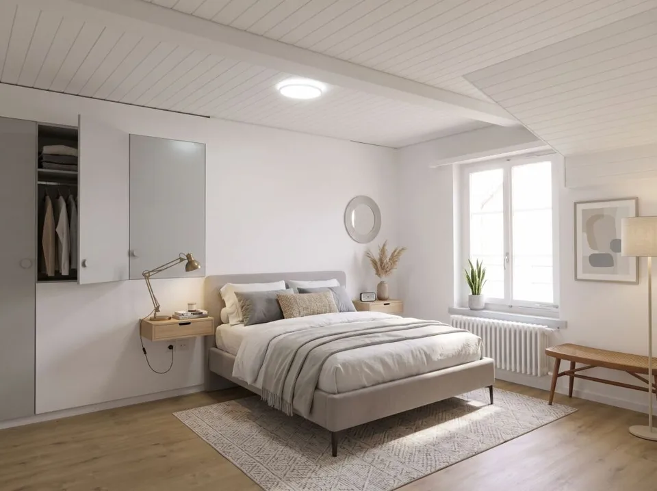 Primo occupazione dopo ristrutturazione di base: Appartamento mansardato di 3 1/2 locali stiloso con camino – foto 13 di 15