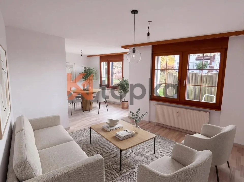 4-room garden apartment with terrace in Wald AR for rent – photo 4 of 5