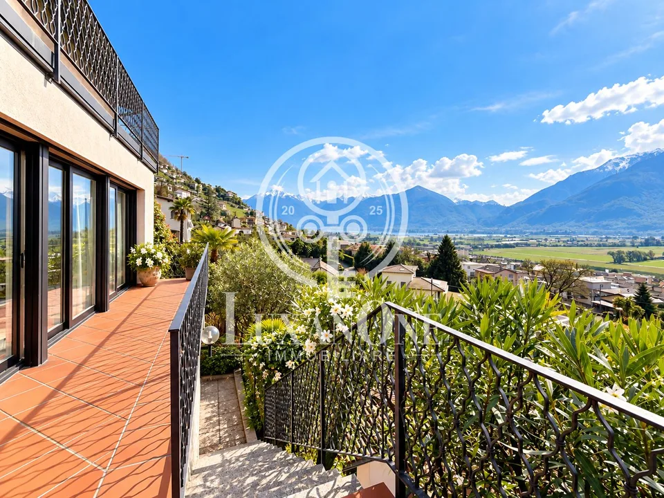 Villa panoramique exclusive à Gordola avec piscine chauffée et vue imprenable sur le lac – photo 5 sur 14