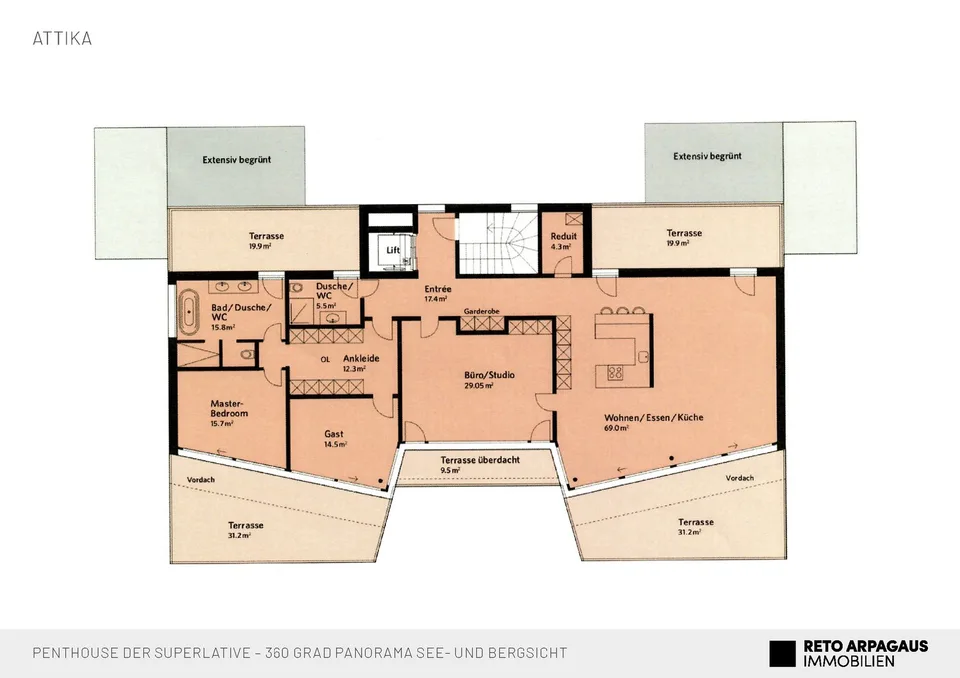LUXURY LIVING — PENTHOUSE DER SUPERLATIVE — FERIENSTIMMUNG AM REBBERG - GRANDIOSE 360° PANORAMASICHT – Foto 18 von 18