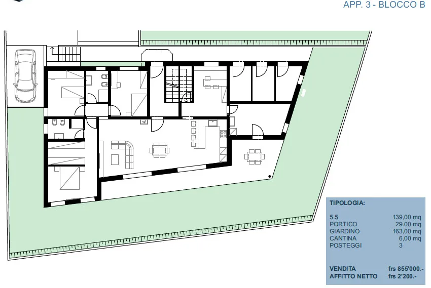 NOVAGGIO AMPIO 5.5 LOCALI CON 163 M² DI GIARDINO PRIVATO – foto 5 di 10