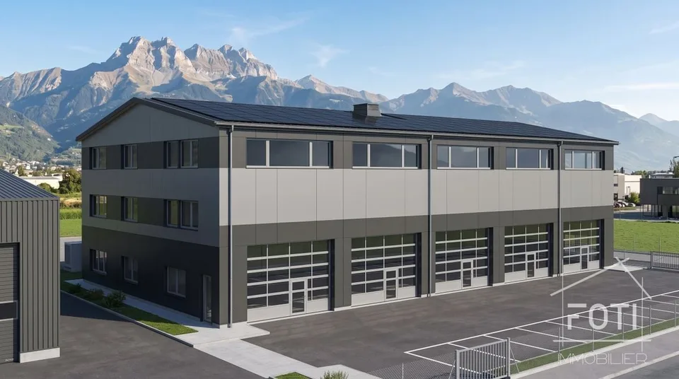 Lokal handwerklich neu 66 m² mit Galerie - Tor 4×4 m - Collombey-Monthey – Foto 8 von 10