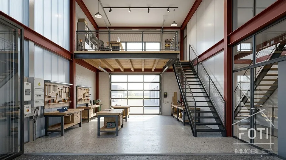 Lokal handwerklich neu 66 m² mit Galerie - Tor 4×4 m - Collombey-Monthey – Foto 3 von 10