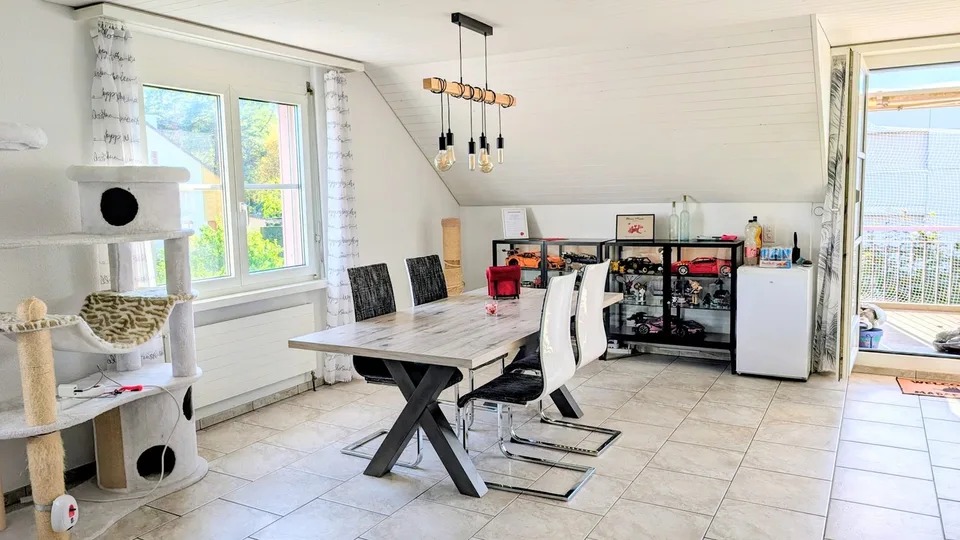 Lumineux avec deux balcons, cheminée & deux cases de garage – photo 4 sur 25