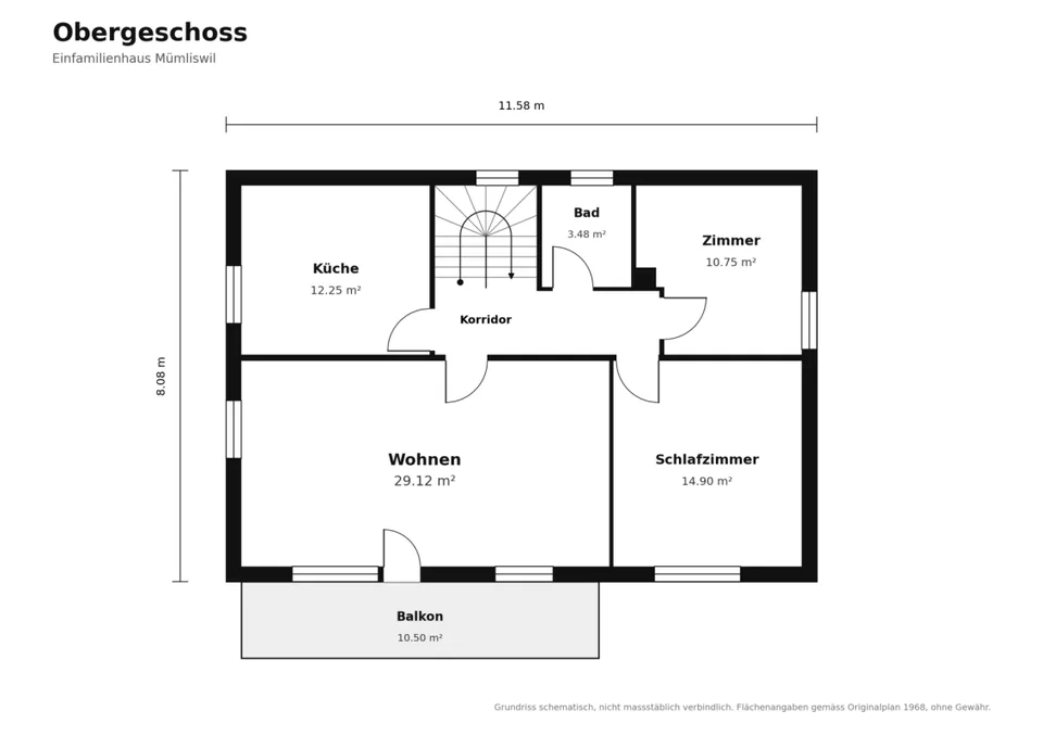 Freistehendes Einfamilienhaus in Mümliswil – Foto 6 von 7