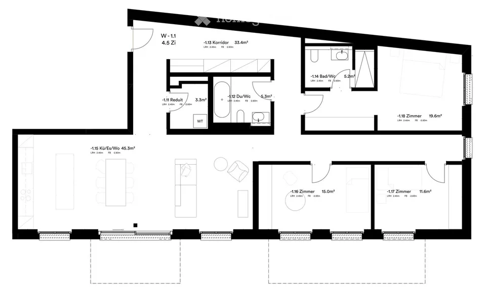 Hirschenpark Wettswil – hochwertiger Neubau zur Erstvermietung 2.5-, 3.5- und 4.5-Zimmer – Foto 7 von 14