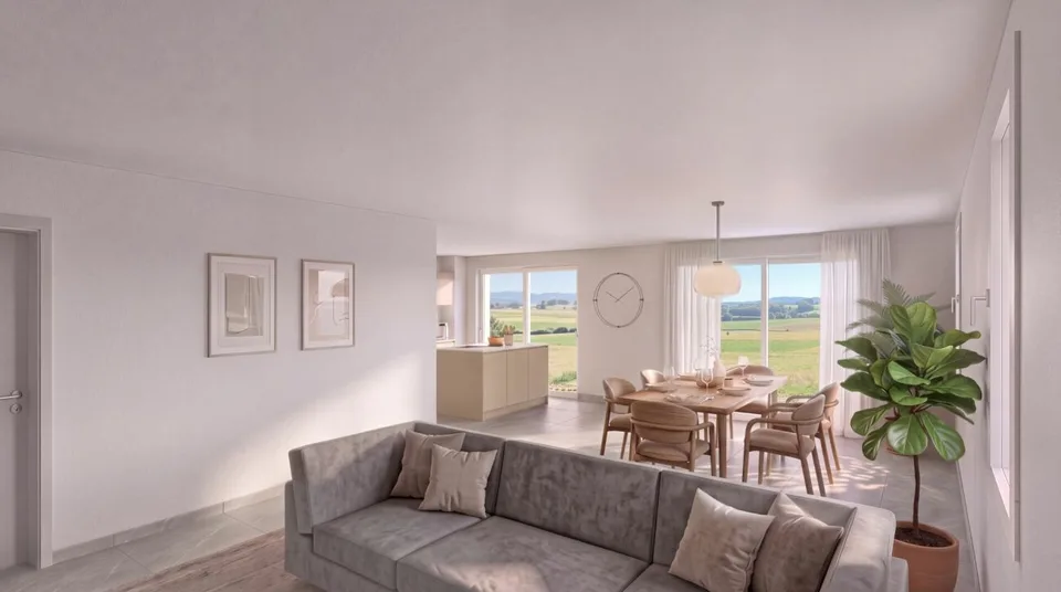 Nouveau quartier résidentiel à Frasses - Attiques de 3.5 pièces – photo 2 sur 8