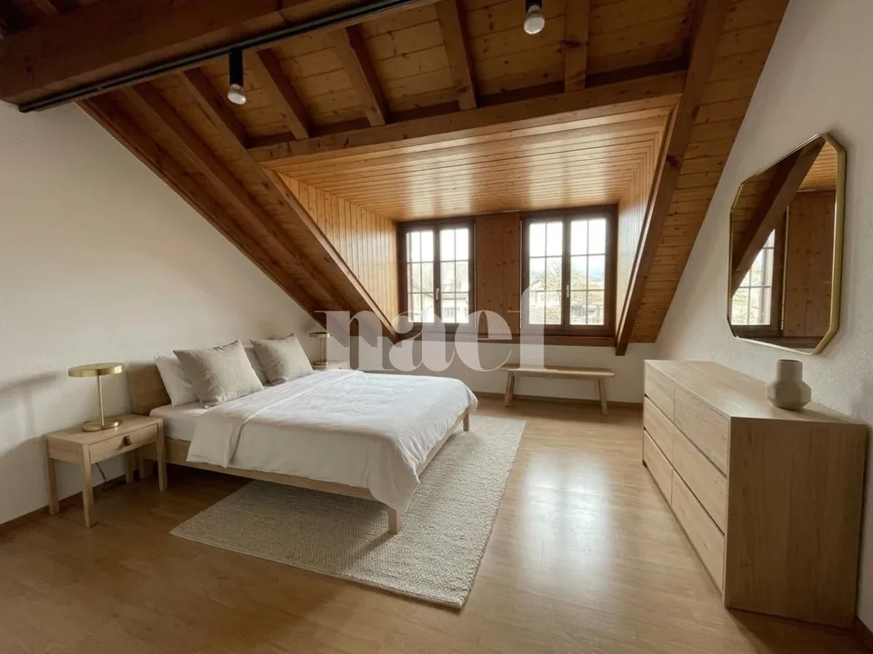 Centro di Founex - Accogliente appartamento duplex di 6 locali al 2° piano con caminetto e balcone – foto 7 di 12