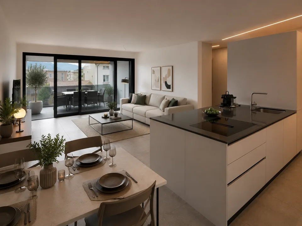Luminoso appartamento di 2.5 locali a Massagno, con vista e balcone – foto 5 di 13