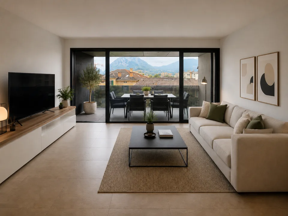 Luminoso appartamento di 2.5 locali a Massagno, con vista e balcone – foto 6 di 13