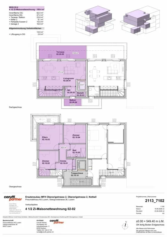 4½-Zimmer-Attikawohnung mit Seeblick – Foto 5 von 6