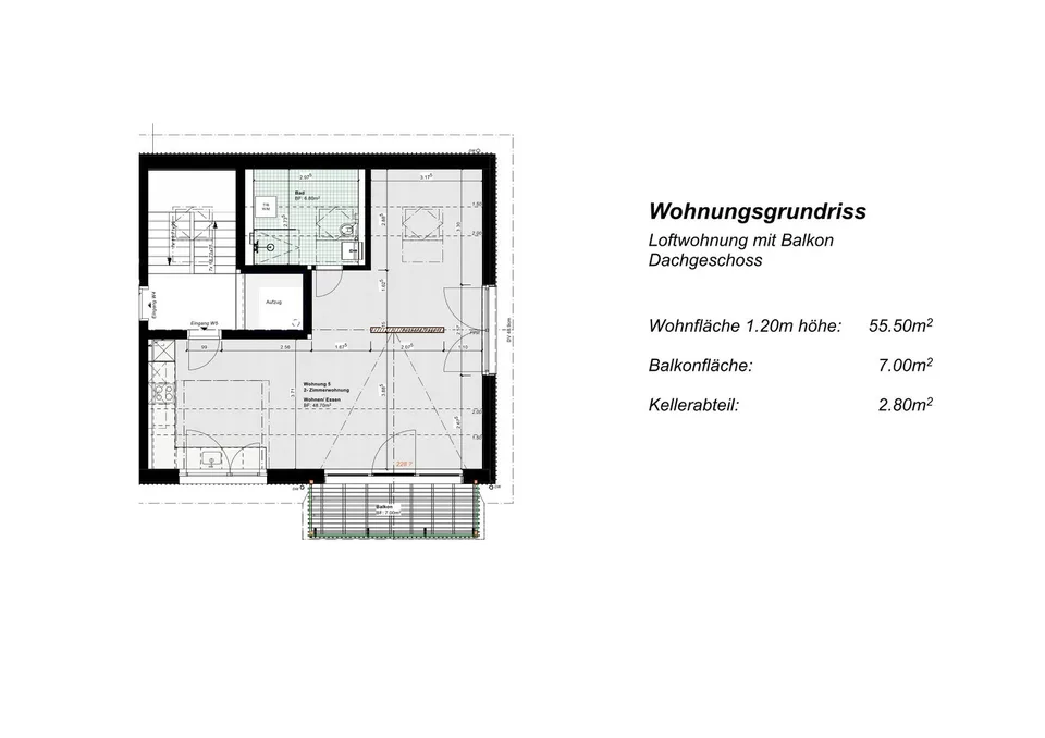 Grosse 1.5-Zi Neubauwohnung mit Weitsicht - W5 – Foto 2 von 2