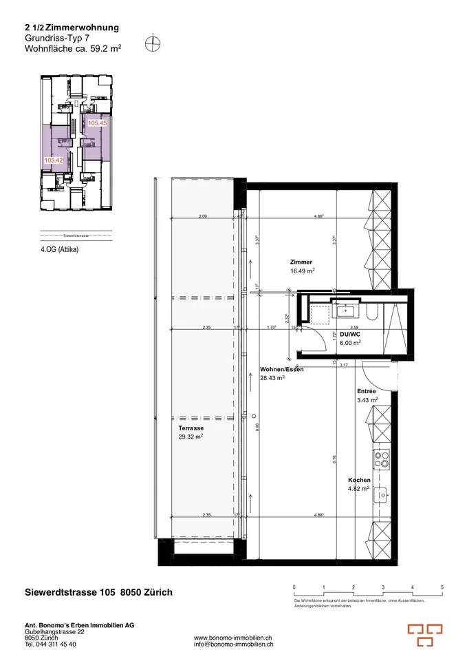Habiter au-dessus des toits - appartement attique 2,5 pièces à louer – photo 11 sur 11