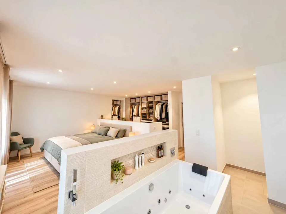 Cuarny Villa für Familie von 2019, Garten, Pergola und Kino im Untergeschoss – Foto 7 von 13
