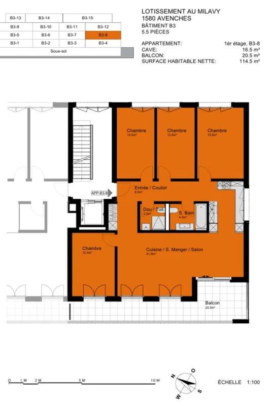Moderne 5.5-Zimmerwohnung Au Milavy in Avenches – Foto 9 von 12