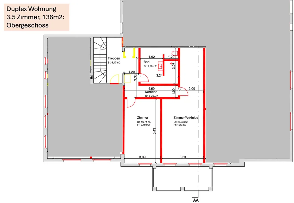 Charmante 3.5-Zimmer-Duplexwohnung in Grafenried: Erstbezug im ehemaligen Gasthof Sternen – Foto 19 von 19